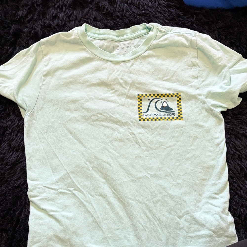 Quiksilver Mint Green Chest Logo Tee